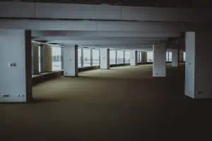 An empty area in a commercial building